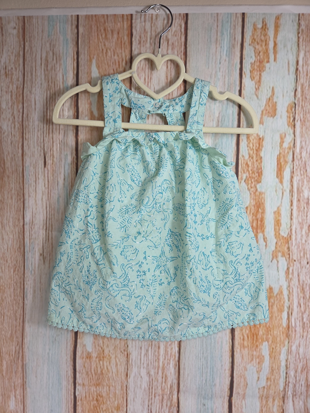 Tommy Bahama Light Aqua Floral Summer Sundress. 100% Cotton. Size 2t